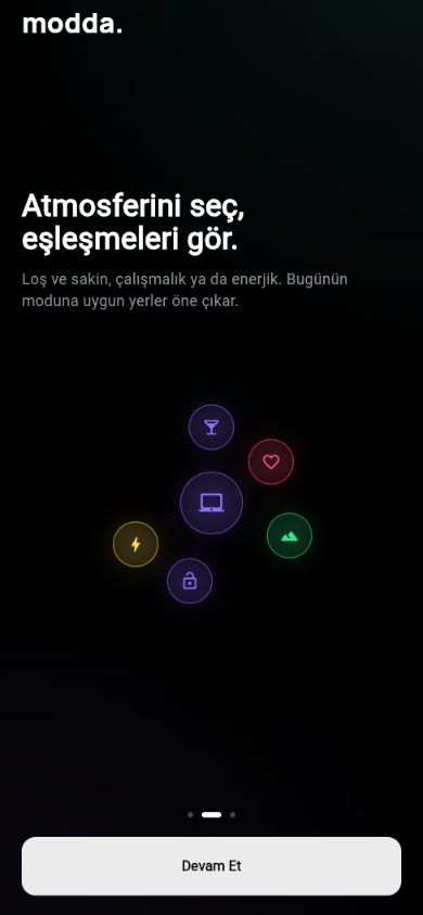 Modda atmosfer eşleştirme ekranı
